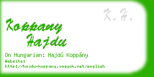 koppany hajdu business card